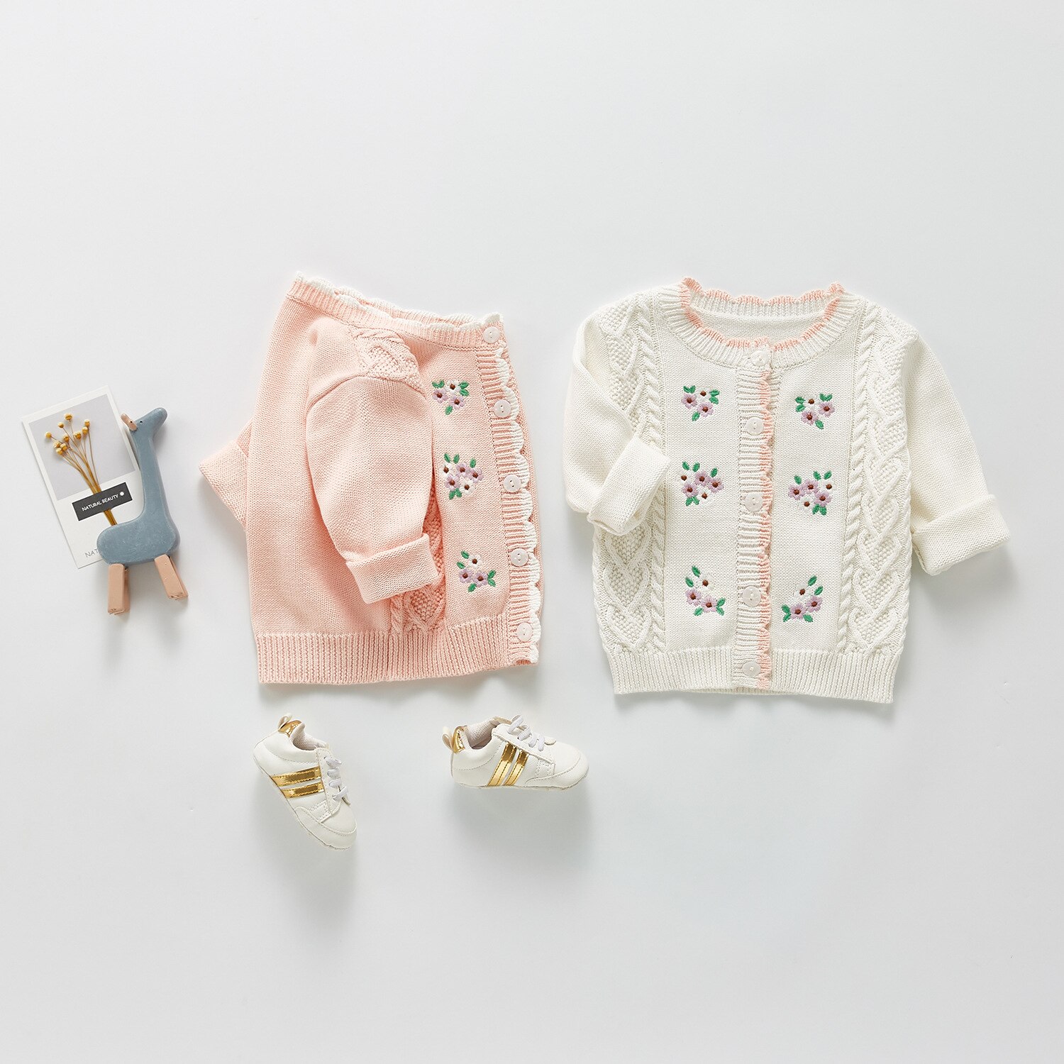 Baby Trui Bloem Borduurwerk Gebreid Vest Herfst Meisjes Prinses Jas Gebreide Baby Trui Tops Kids Jas