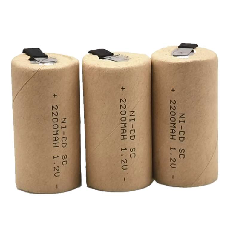 Baterías Nicd sc1.2 V, 2200mah, Sub C, ni-cd, batería recargable SC para destornilladores eléctricos, taladros, herramientas eléctricas
