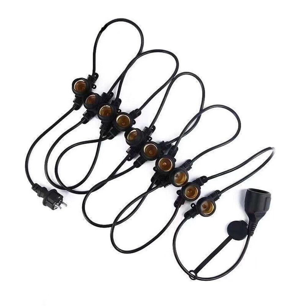 Waterproof 5M 10M LED Bulbs String Lights Indoor Outdoor Commercial Grade E27 Street Garden Backyard String Lighting