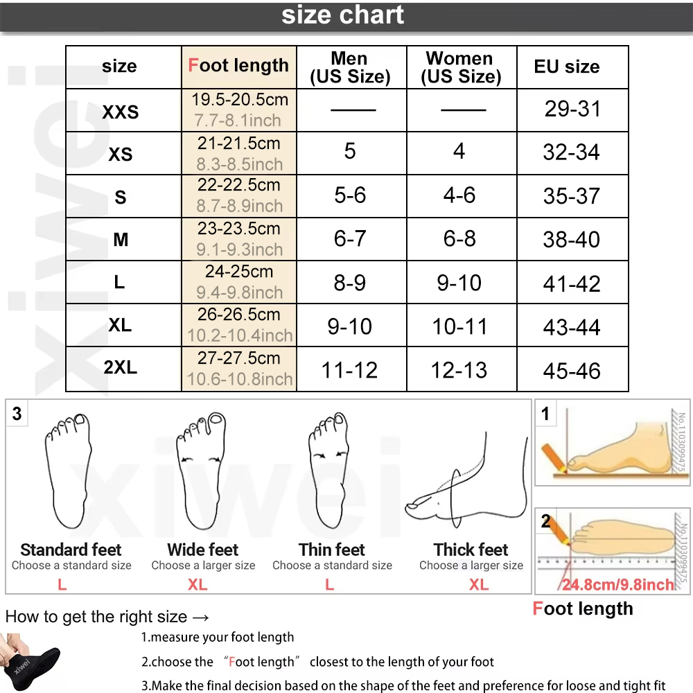 Calzini in neoprene 3mm 5mm Scarpe da muta Calde Surf Pinne da nuoto Calzini Elasticità Stivali da spiaggia Calzini antiscivolo per Snorkeling Immersioni