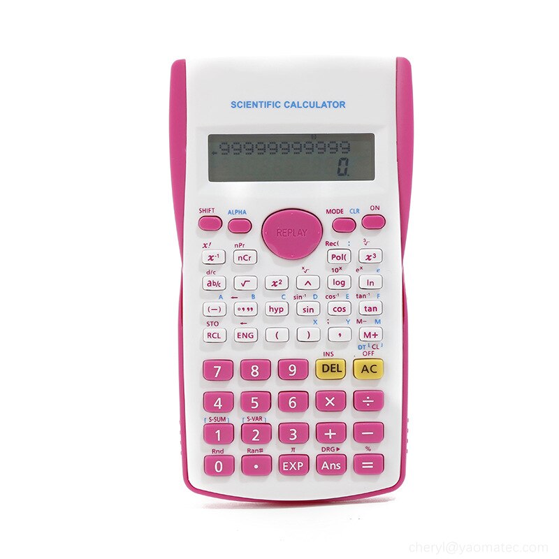 1pc Scientific Calculator Students Counter 12 Digital Calculating Machine Multi Function for Office School Home: Rose Red