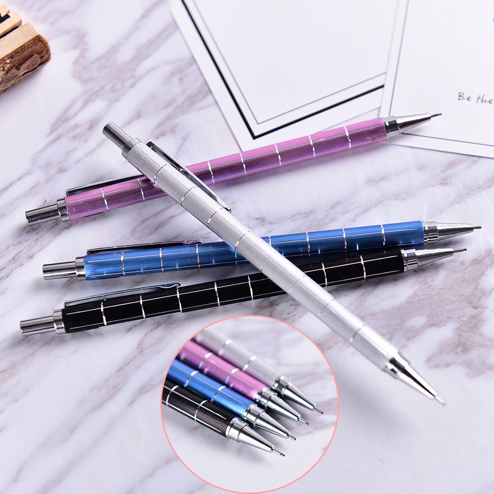 1pc Automatic Writing Pencil Automatic Metal Drafting Drawing Mechanical Pencils For Office School Supplies