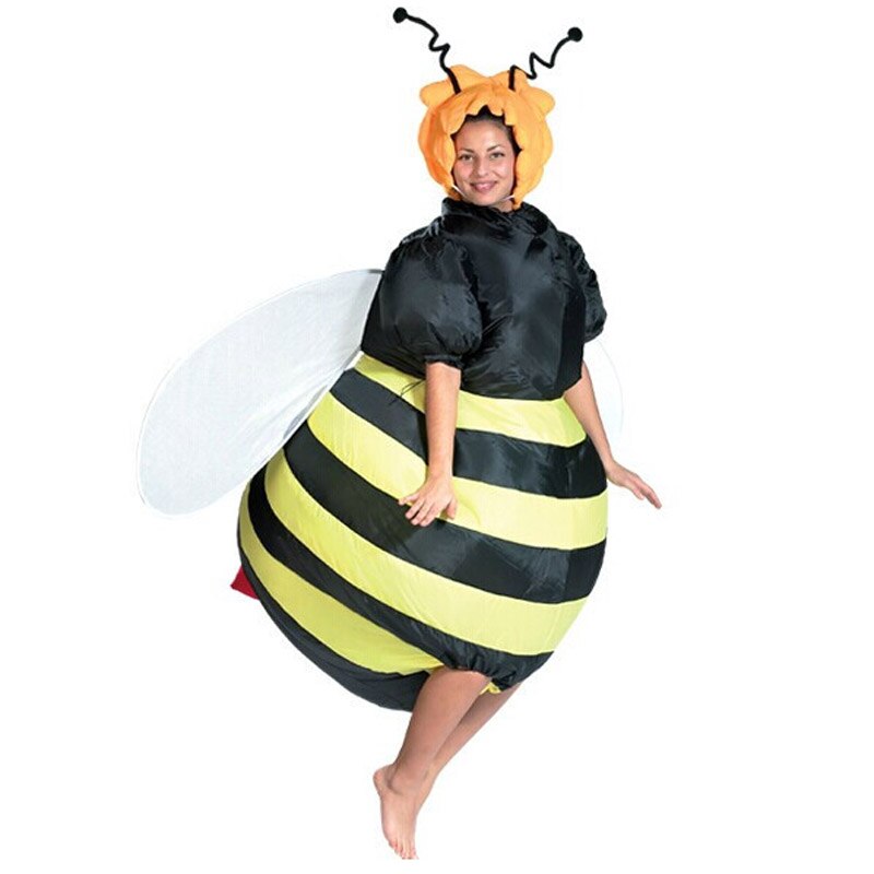 Voksen bi oppusteligt kostume voksen fancy dress jakkesæt festdug fest kostume til voksen jul xmas sjov udklædning voksne
