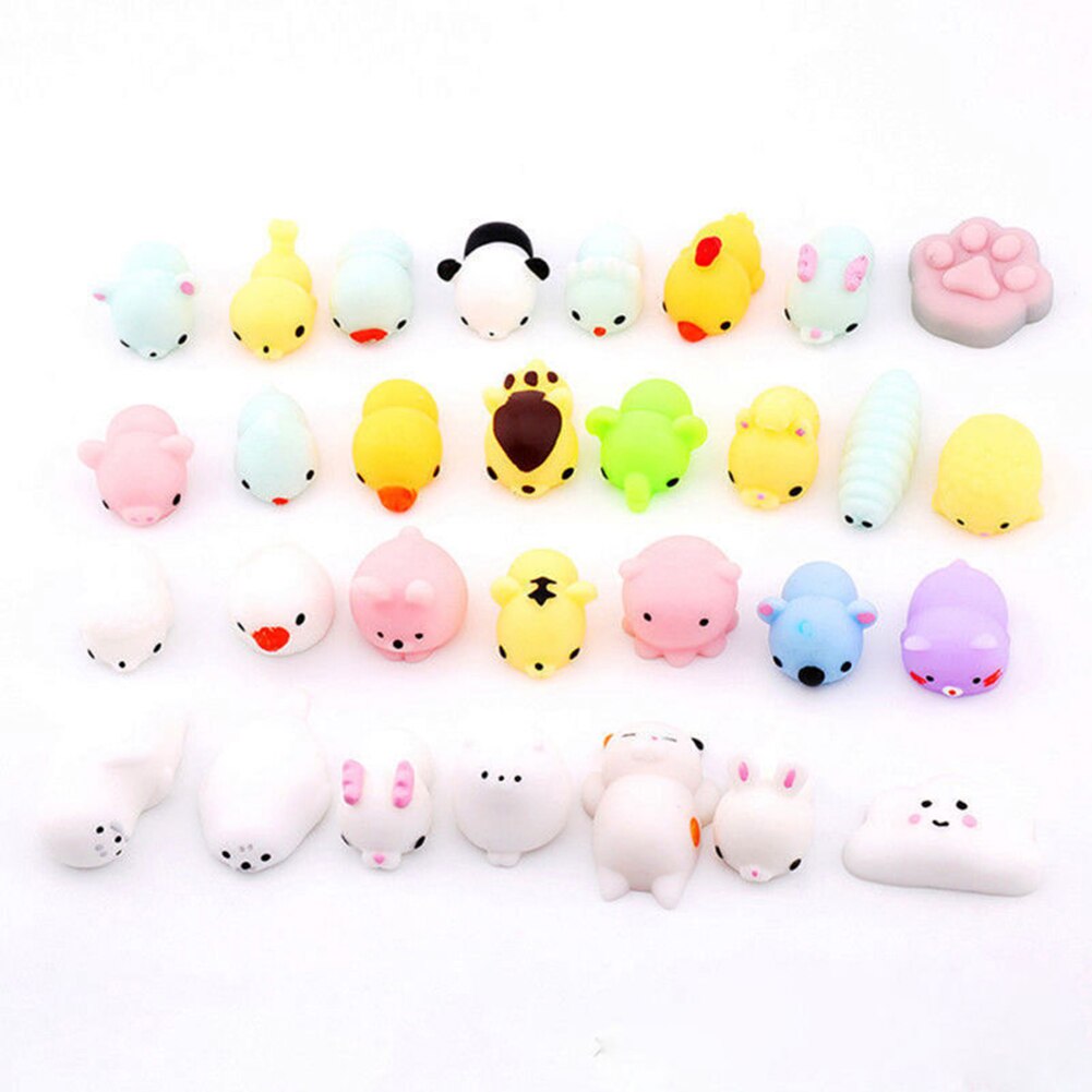 10 PCS Min Change Color Cute Cat Antistress Ball Mochi Rising Soft Sticky Stress Relief Funny Toy