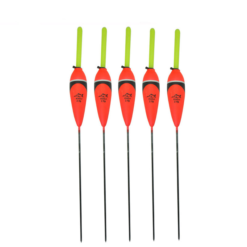 CIBO 10pcs night luminous carp fishing float weight 2.5g plastic vertical buoy float hard tail floats for fishing floater