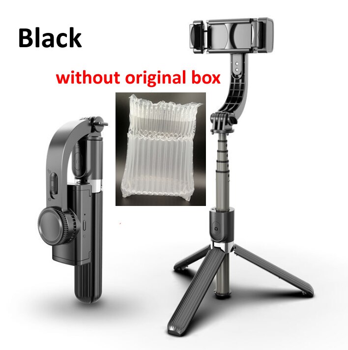 L08 Handheld Grip Stabilizer Statief 3 In 1 Selfie Stok Handvat Afstandsbediening Houder Selfie Stand Voor Iphone/Android/huawei Mini Statieven: Black without Box