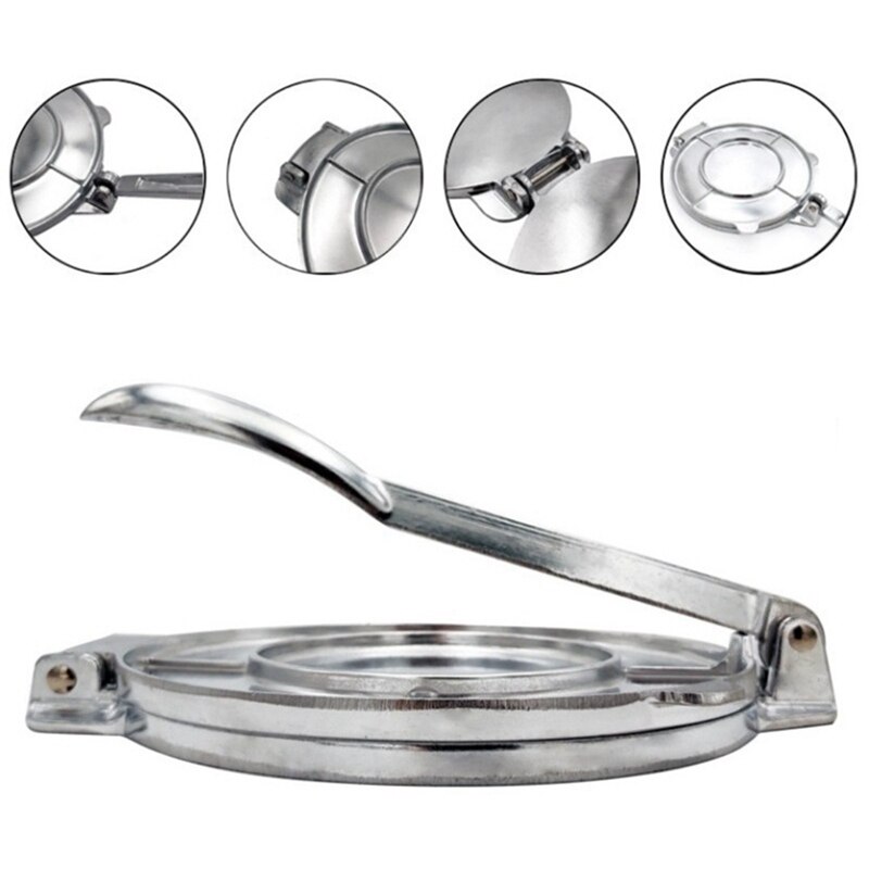 Dough Pastry Press Maker Pan Long Handle Foldable DIY Tortilla Press Maker 8Inch For Kitchen Pancake Pie Cooking