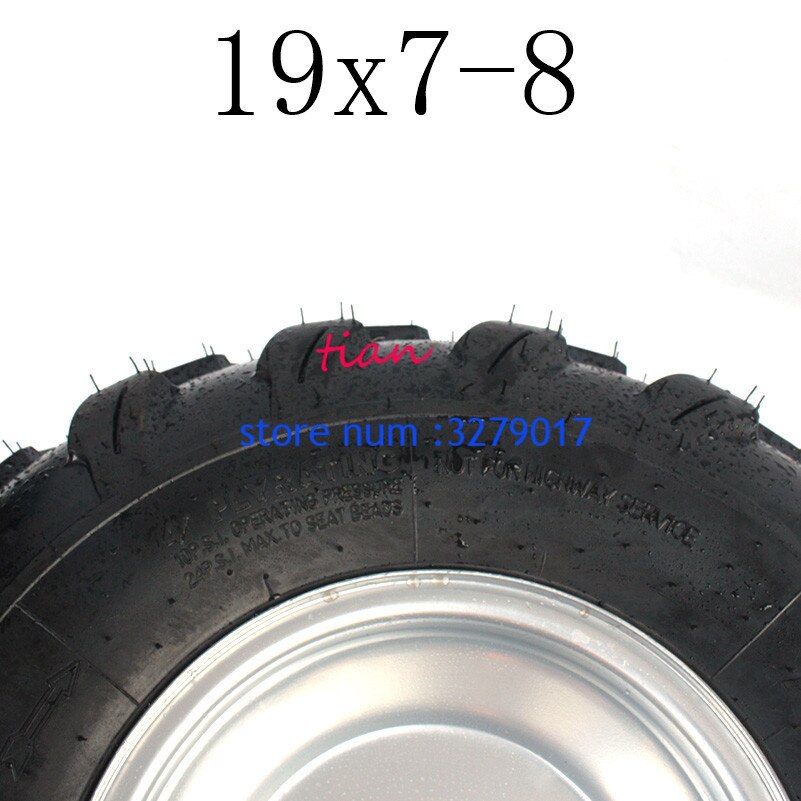 19x7-8 Tyre with Rim Fit for ATV Buggy Quad Lawn Mower Garden Tractor 150cc 200cc 250cc 300cc Front Rear Wheel