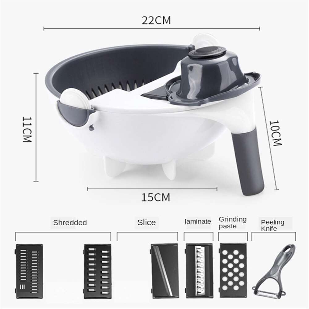 Gemüse Cutter 6 in 1 Multislicer Manuelle Reibe für Gemüse Schäler Heimat Manuelle Gemüse Cutter Gemüse Schneidemaschine Zerhacker