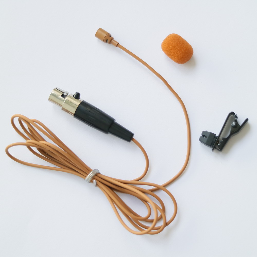 Kolor brązowy TL50 spinka do krawata mikrofon krawatowy dla Shure 4Pin Sennheiser 3.5mm blokada AKG Samson Gemini 3Pin bezprzewodowy nadajnik pasowy: SZARY