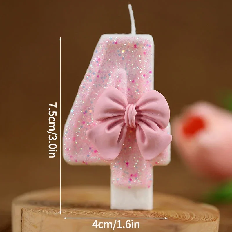 Vela de pastel con número 2025, vela de cumpleaños con purpurina rosa, 1, 2, 3, 4, 5, 6, 7, 8, 9, vela con número 3D, adorno para tarta, decoración para tarta de de cumpleaños: rainbow