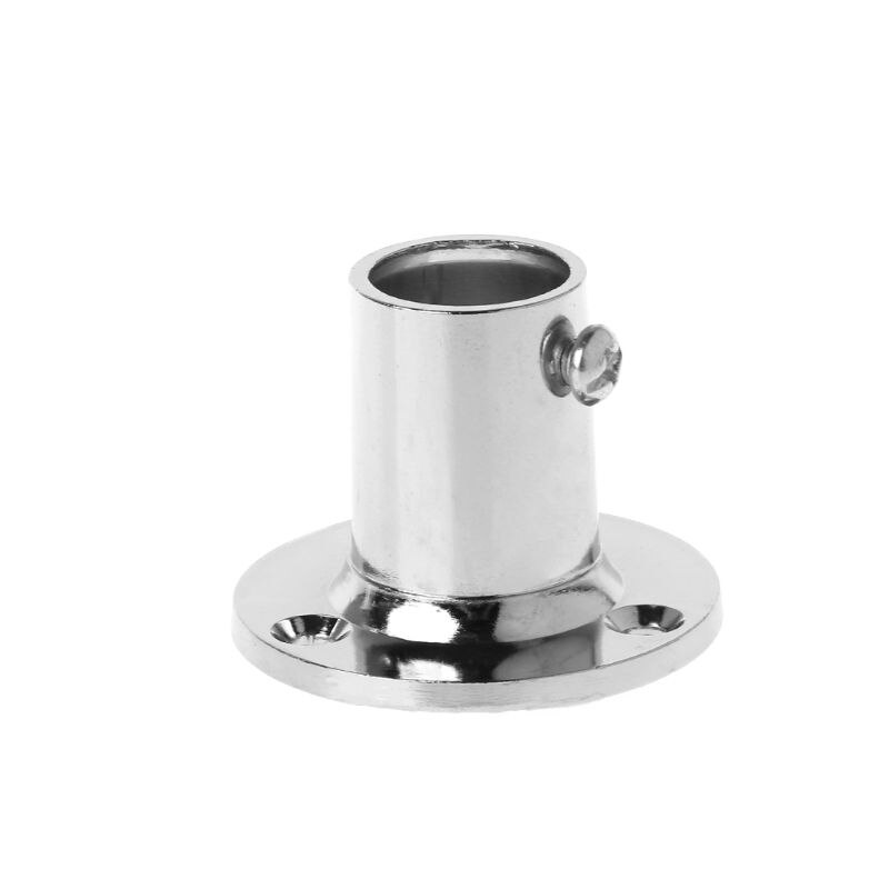 Wardrobe Rail Rod End Support Bracket Clothes Hanging Tube Holder Zinc Alloy F3MB