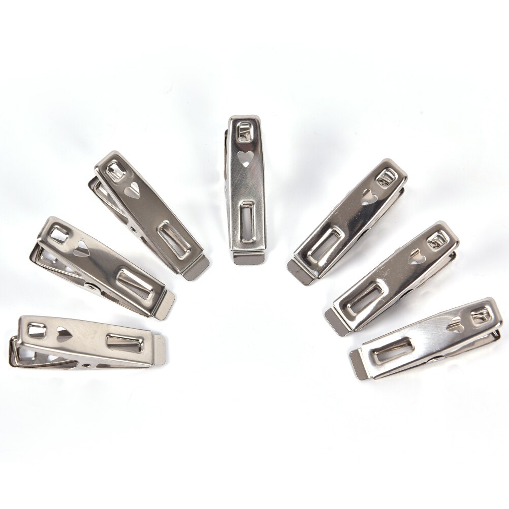 20 stuks wasknijpers roestvrij staal metalen clips voor jas broek was droogrek was handdoekhouder hanger zilver
