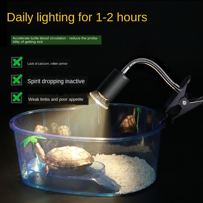 Bombilla regulable de caparazón de tortuga, luz solar de espectro completo, para reptiles, anfibios, UVB + UVA, productos para mascotas de bajo consumo