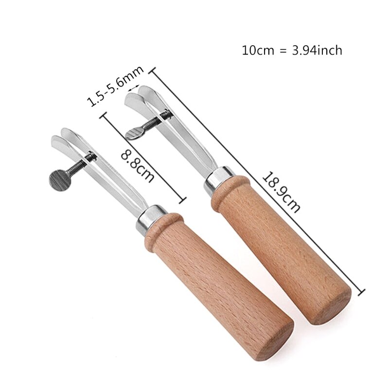 Leather Tools Adjustable Cutter DIY Handmade Leather Crimper Slotting and Grooving Device Edge Holder