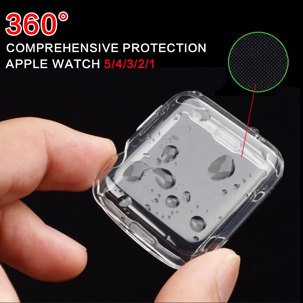 Tpu Bumper Voor Apple Horloge 4 5 Case 44 Mm 40 Mm Iwatch Band 42 Mm 38 Mm Screen Protector case Cover Apple Horloge 5 4 3 2 Accessoires