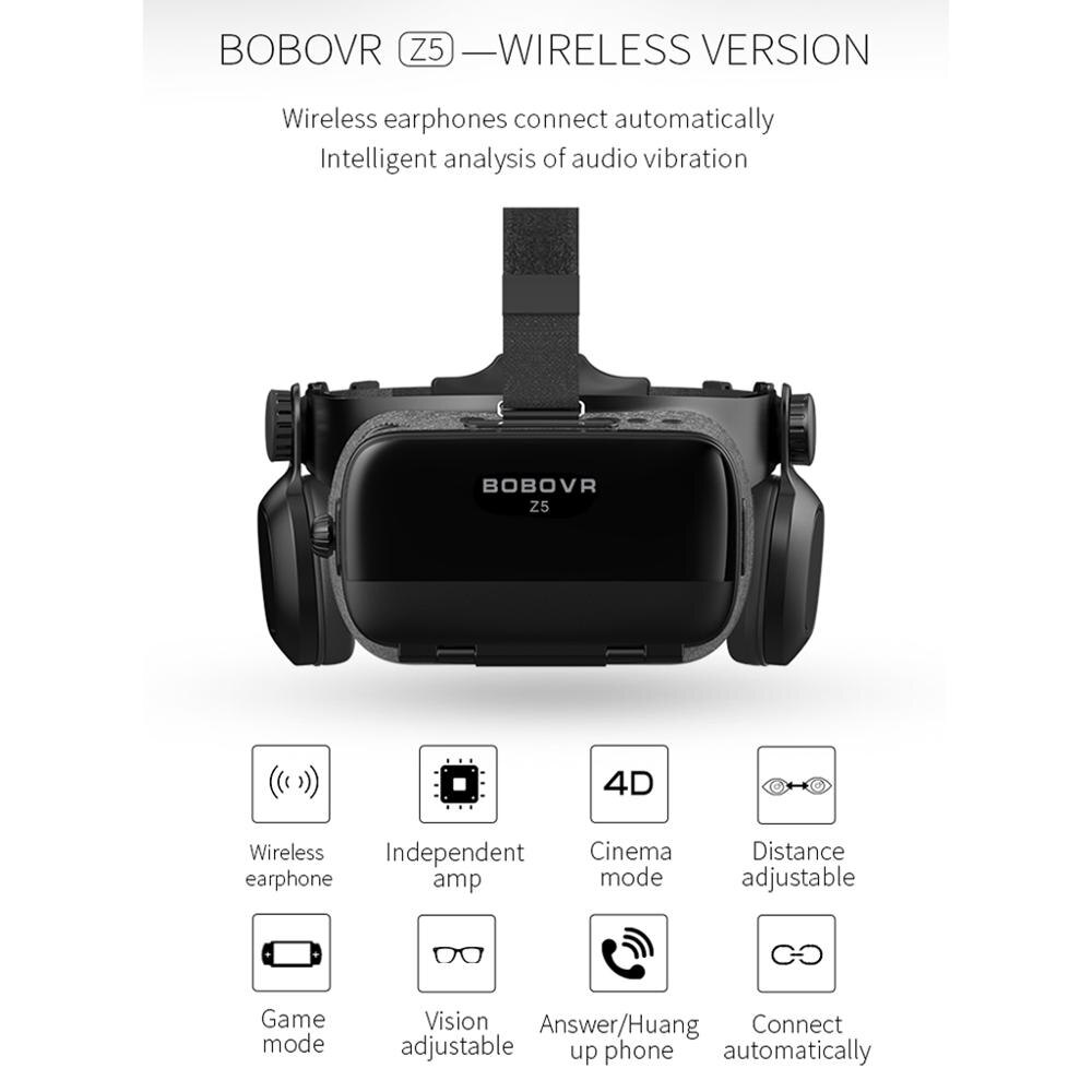 Bobovr-Gafas de realidad Virtual Z5 3D para casco, gafas de realidad Virtual para Teléfonos móviles inteligentes, binoculares Viar, videojuegos