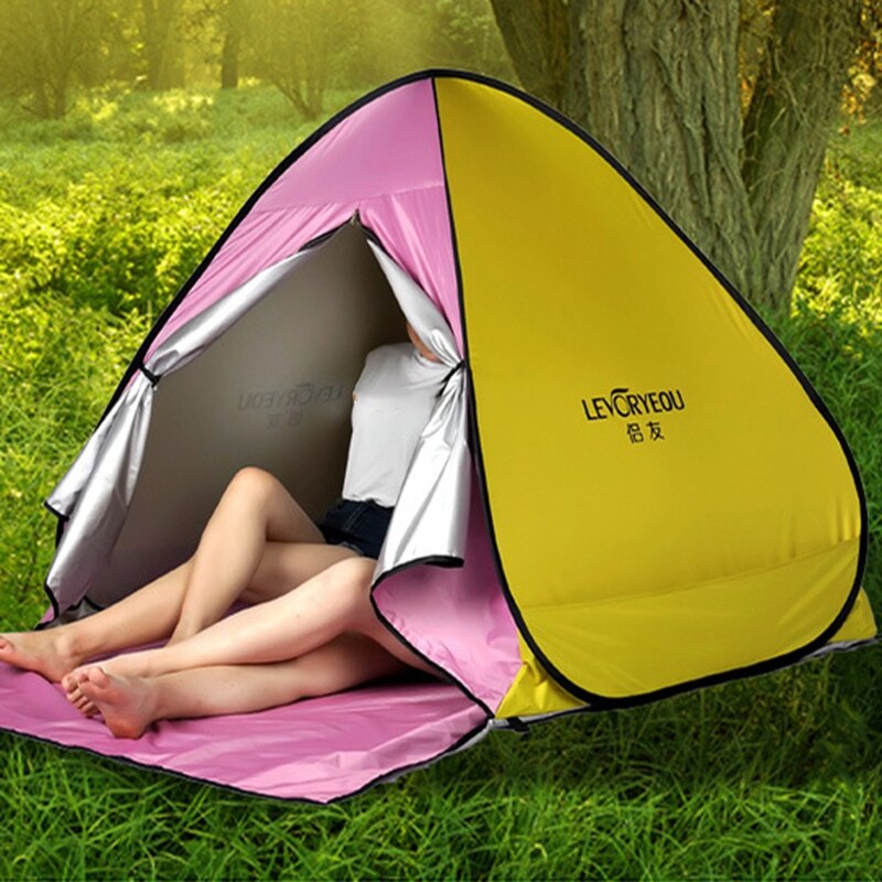 LEVORYEOU-tienda de campaña automática con protección UV, carpa de acampada al aire libre, tienda de playa instantánea, cortina de protección solar