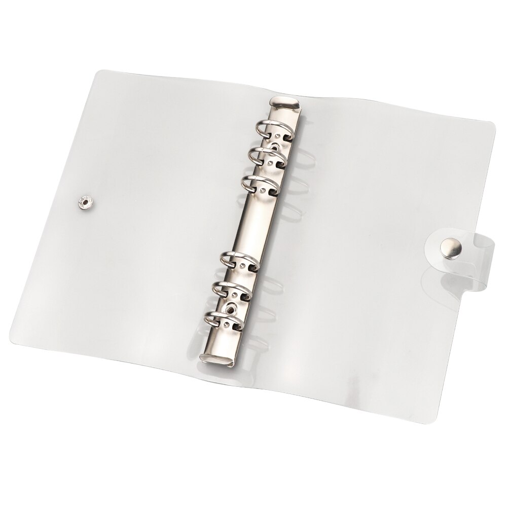 1Pc A5/A6/A7 Transparent Loose Leaf Binder Clip File Folder Notebook Loose Leaf Ring Binder Planner Agenda Receive Bag