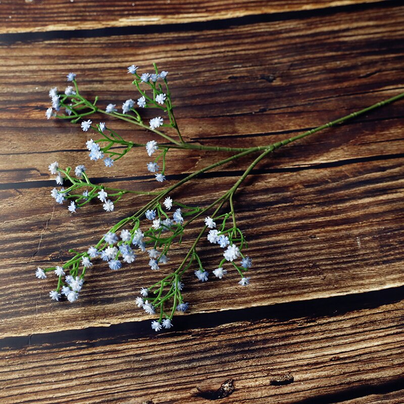Gypsophila Kunstbloemen Baby 'S Adem Nep Bloemen Lange Bouquet Siliconen Plant Thuis Bruiloft Decoratie Herfst: Light Blue