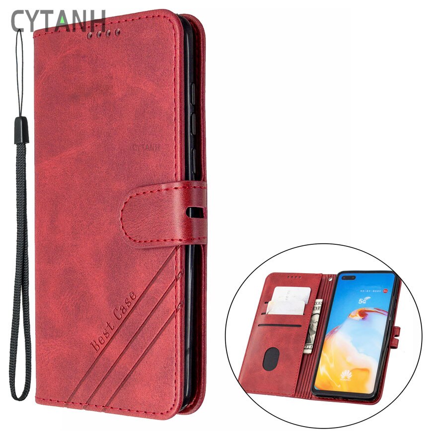 Étui pour Samsung Galaxy A20 étui à rabat en cuir sur pour Coque Samsung A20 Coque de téléphone Galaxy A20E A 20e Funda housse de portefeuille magnétique: For Galaxy A20E / Red
