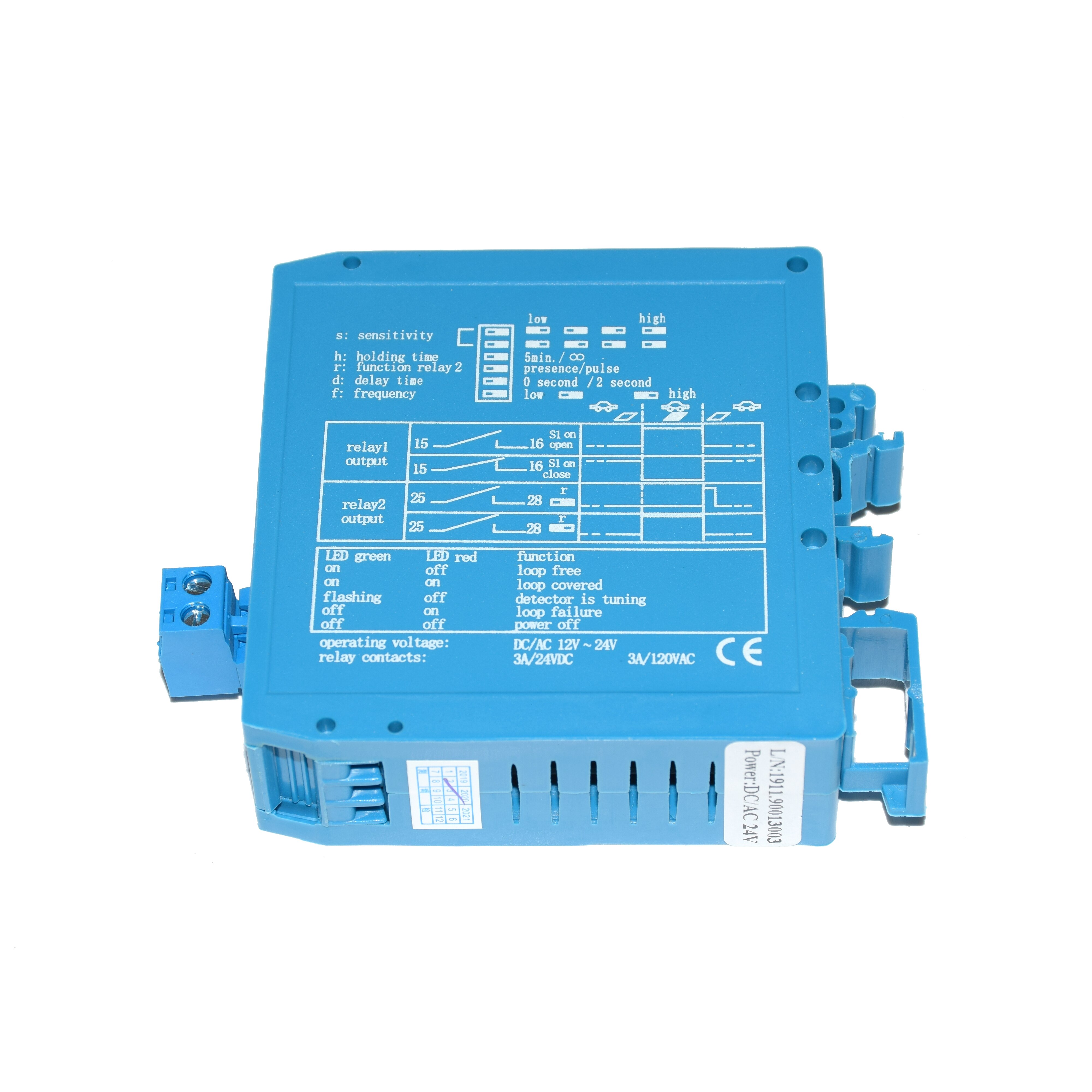 DC12V 24V Single Channel inductive vehicle loop detector M1H for car parking management