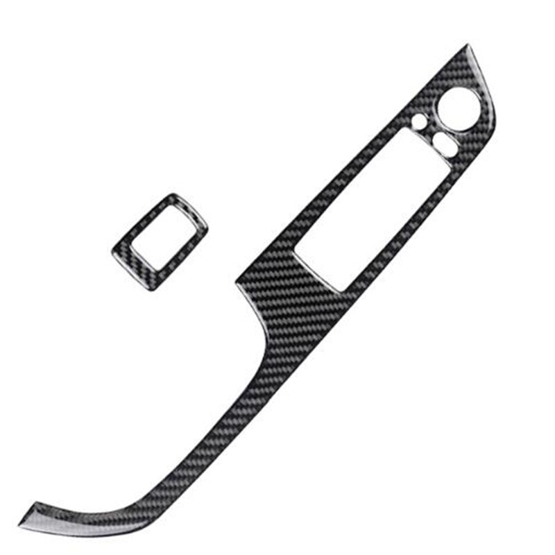 Pegatinas de marco de Control de elevador de ventana de fibra de carbono, decoración de interruptor de ventana, cubierta de Panel de reposabrazos para BMW M3 E93 2005