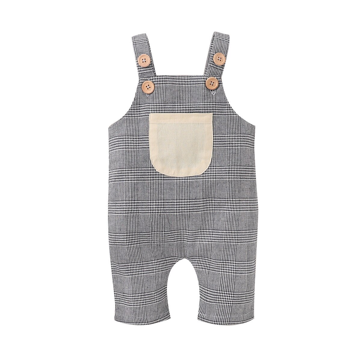 Baby zomerkleding baby jongens meisjes kleding band romper mouwloos jumpsuit effen overalls zak outfits: B / 18m