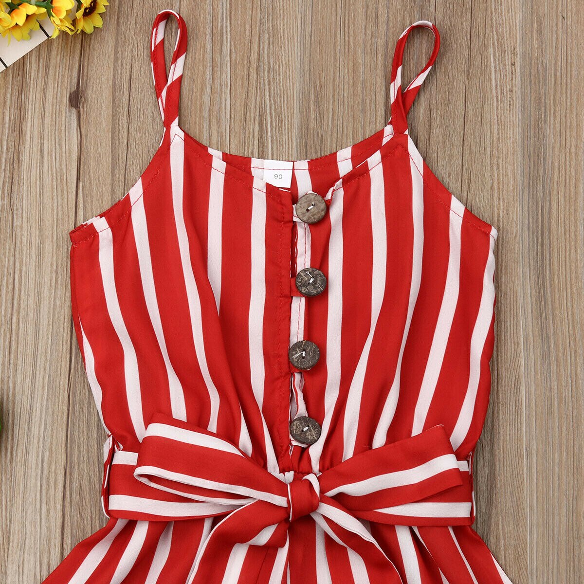 Ropa para niñas pequeñas, pelele a rayas con tirantes, mono sin mangas de gasa para playa, de verano