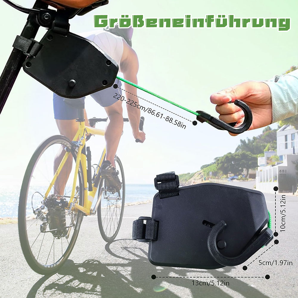 Corda da traino per bici da esterno Strumento di traino in nylon resistente all'usura retrattile per bambini Accessori per bici per adulti