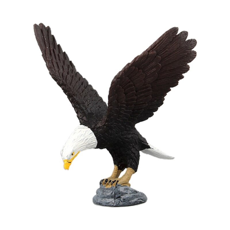 Simulated Bald Eagle Owl Model Realistic Bird Figurines Action Figure for Collection Science Educational Children Kids L4MC