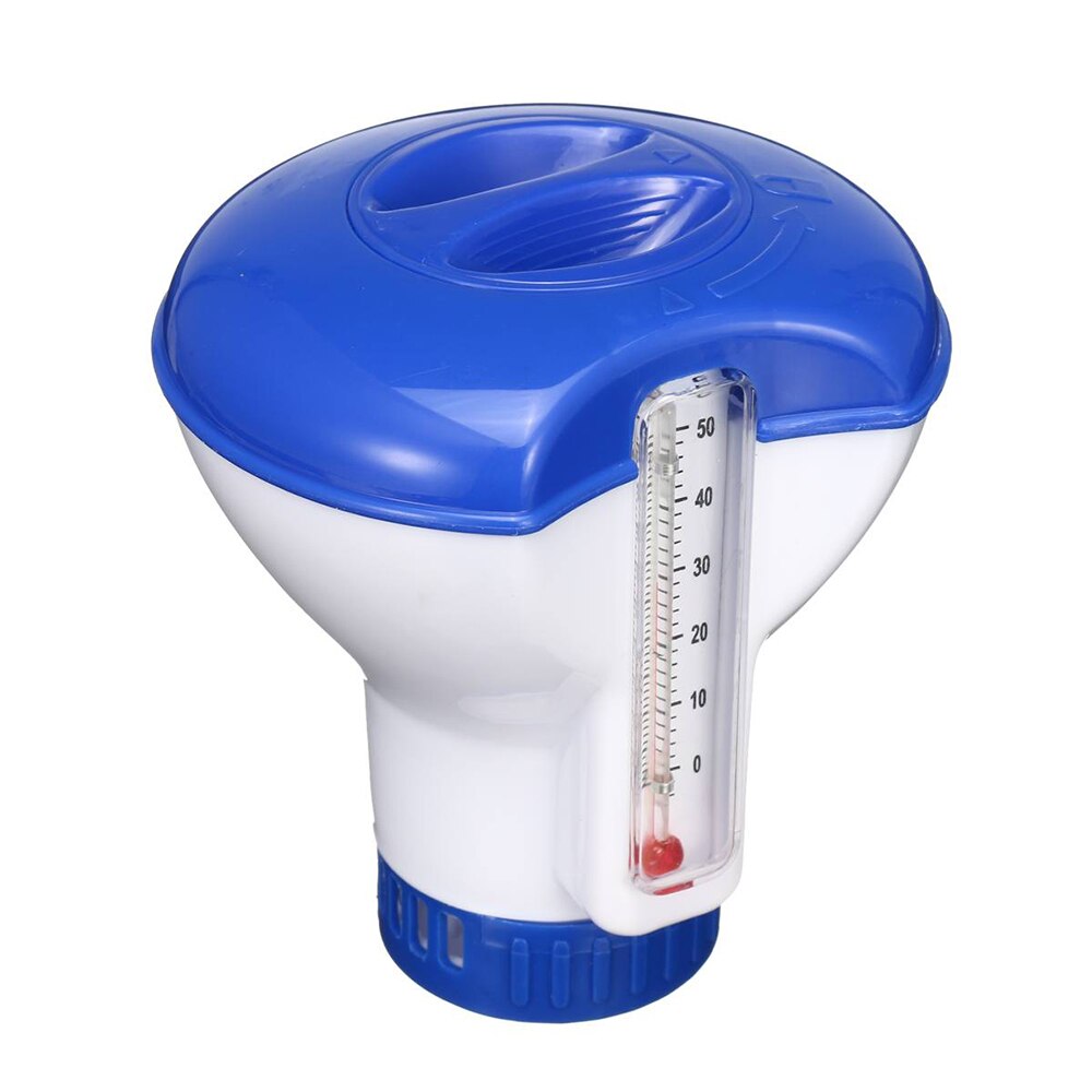 1PC Swimming Pool Floating Chemical Chlorine Dispenser With Thermometer Disinfection Automatic Applicator for Pump ground pools