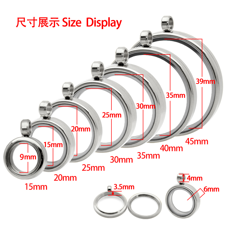 Gemengde Grootte Drijvend Glas Living Memory Medaillon Charms Hanger Twist Top Roestvrij Staal Glazen Medaillon Diy Sieraden Vrouwen