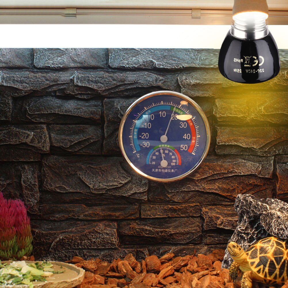 Lámpara de calefacción para mascotas E27, emisor de cerámica infrarroja negra, Bombilla de calor para mascotas, pollos, lámpara para reptiles de 25W, 50W, 75W, 100W, 220-240V