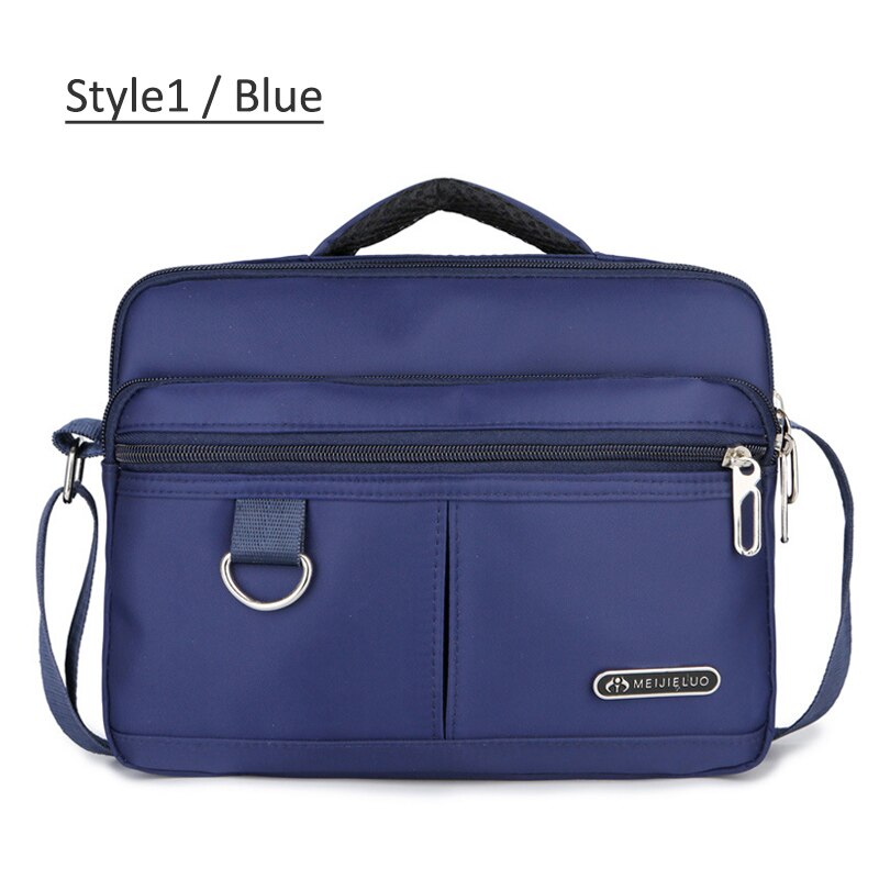 Men Multifunctional Handbag Shoulder Messenger Bag Satchel Business Nylon Crossbody Briefcases Bags Male Laptop Tote XA300ZC: style 1 blue