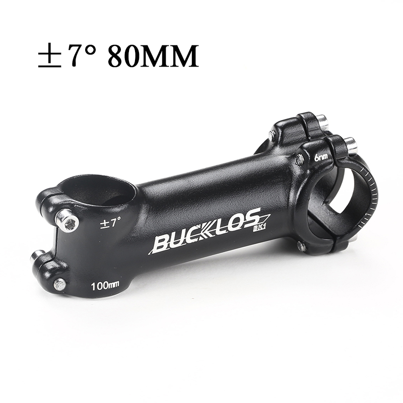BUCKLOS Ultralight Bike stem 7 17 22 Degree 31.8mm handlebar Stem 60/70/80/90/100mm Aluminum Alloy Road bike stem MTB Power Part: 7 degrees-80mm