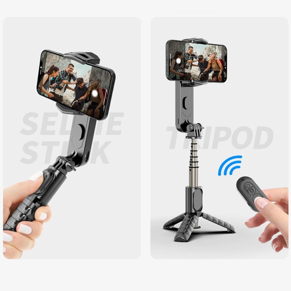 Gimbal Handheld Selfie Stick Stabilizer 2 In 1 Wireless Cellphone Video Record Smartphone Gimbal Tripod For Action Camera Phone