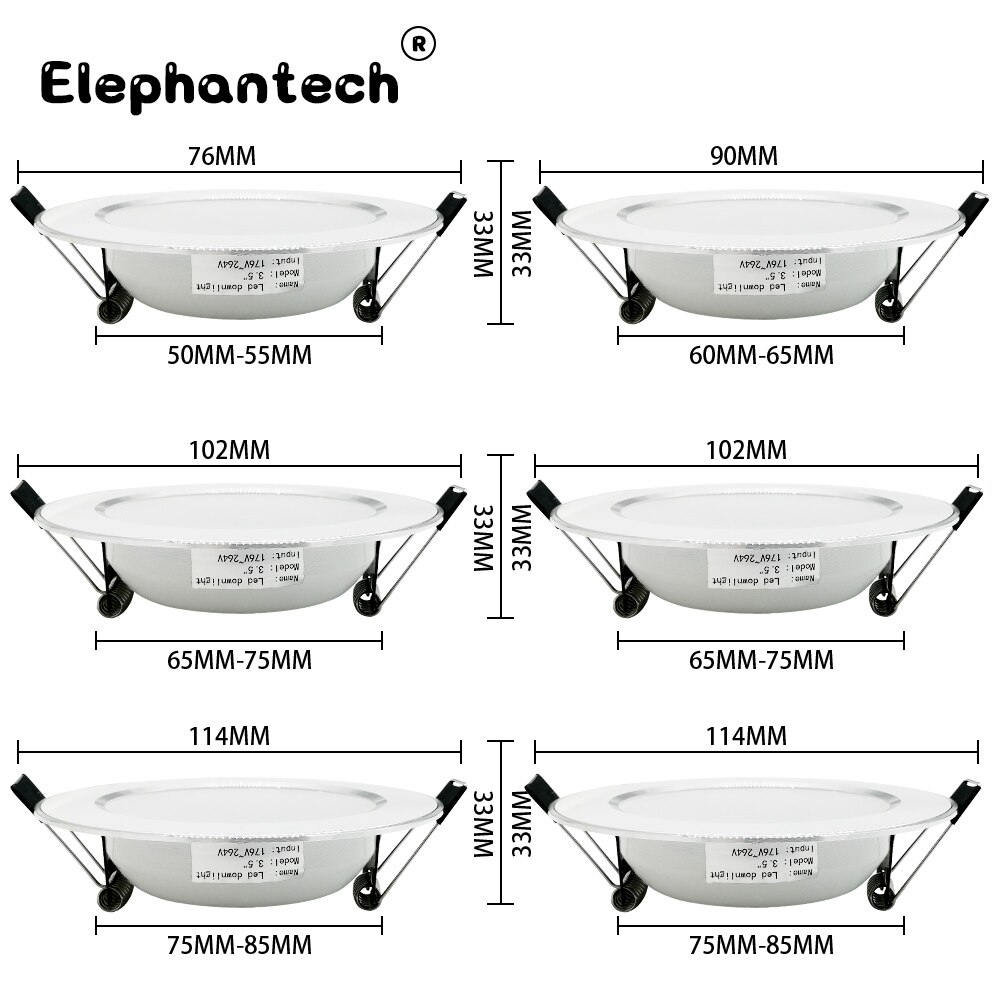 Led Downlight 3W 5W 7W 9W 12W 15W Plafond Ronde Verzonken Lamp AC220V type Downlight Spot Led Spot Verlichting