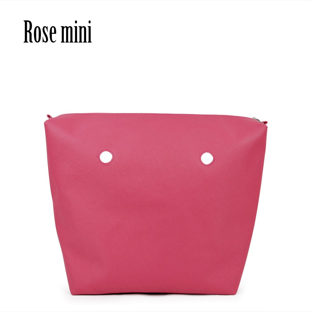 TANQU PU leather Waterproof Inner Lining Zipper Pocket for Obag Classic Mini Lining Insert for O BAG: Rose Mini