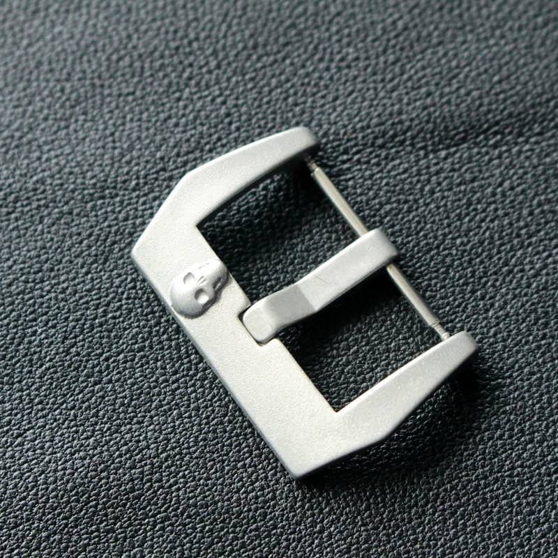 Schedel Horloge Sluiting 18Mm 20Mm 22Mm 24Mm Zilver Rvs Geborsteld Horloge Accessoires Horlogebanden Strap Pin gesp