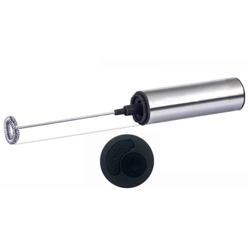 1 x oplaadbare roestvrijstalen melkopschuimer met usb-aansluiting en 1 x roestvrijstalen koffiepot met mokka-espresso-latte-percolator