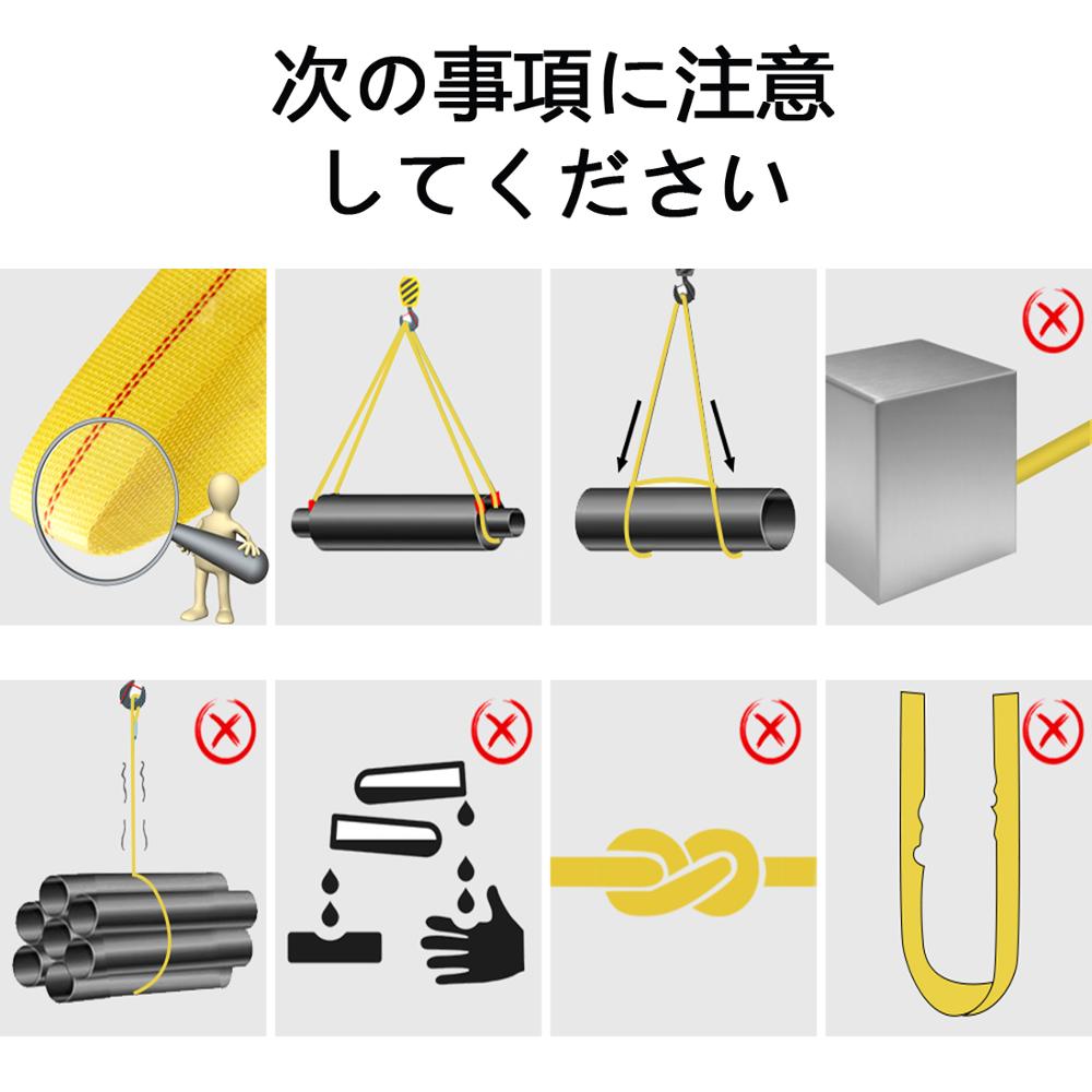 2 Pack 6' x 2" Lift Sling Tow Cargo Straps With Loops Heavy Duty Rigging Webbing Made With Industry Standard Polyester Webbing