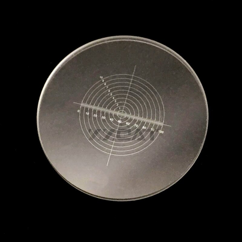 Okularmikrometer til mikroskop koncentrisk cirkel sigtemiddel diameter 20.4mm model kat 966