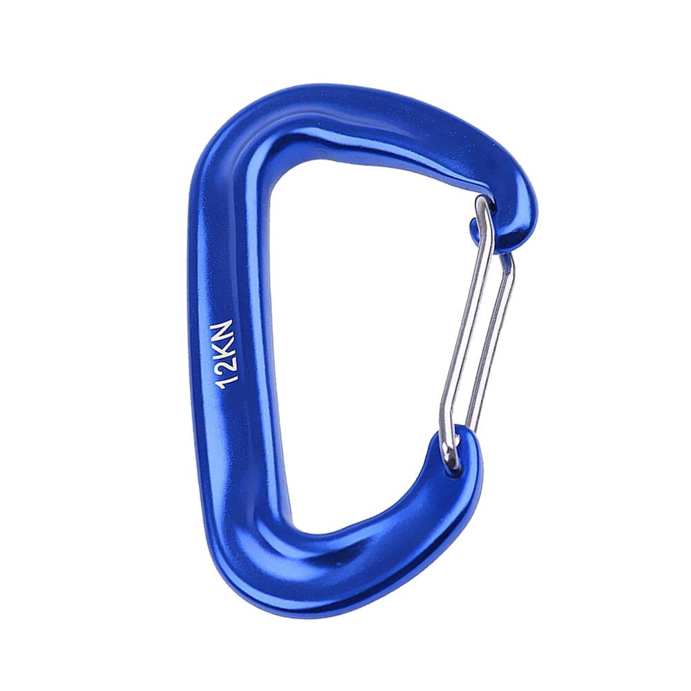 1pc klättertillbehör karbinhake aluminium nyckelring utomhus camping snäppklämma lås spänne krok fiskeverktyg: Blå
