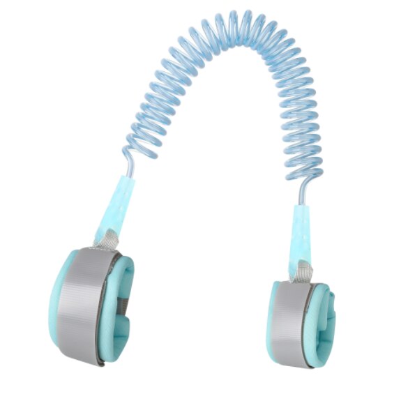 Corda di trazione anti-smarrimento per bambini per proteggere il tipo di chiave del braccialetto da polso per bambini con giunto girevole a 360 gradi: no lock blu