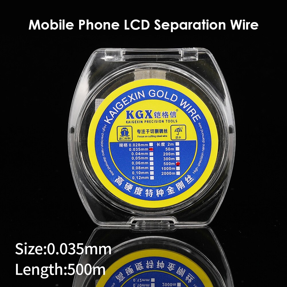 0,035mm/0,04mm/0,05mm/0,06mm praktisch Bildschirm Trennung Draht 500m Glas Schneiden linie für iPhone Samsung Telefon Reparatur Werkzeuge: 0.035mm