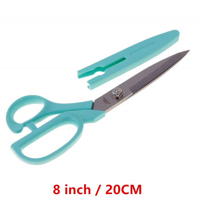 1 Pcs Pink With Cover High Carbon Stainless Steel Sewing Scissors Steel Tailor Scissors Dressmaking Fabric Shears: 8 Inch-20CM Green