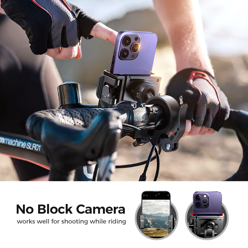 Joyroom uniwersalny uchwyt na telefon motocyklowy pół obudowy projekt rowerowy uchwyt na telefon szybka blokada do telefonów iPhone 4.7 "-7"