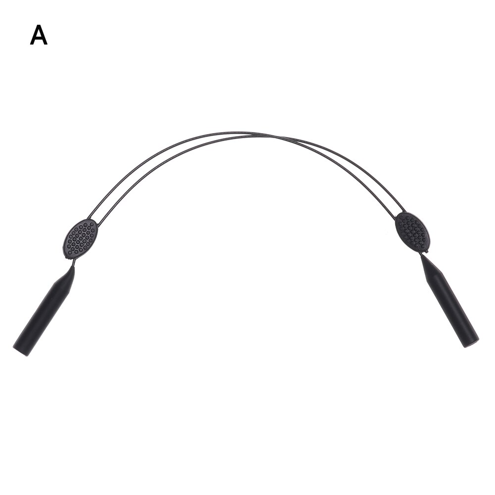 Cuerda ajustable para gafas, correa de silicona escalable, cordón para el cuello, accesorios para gafas: A 23-36cm