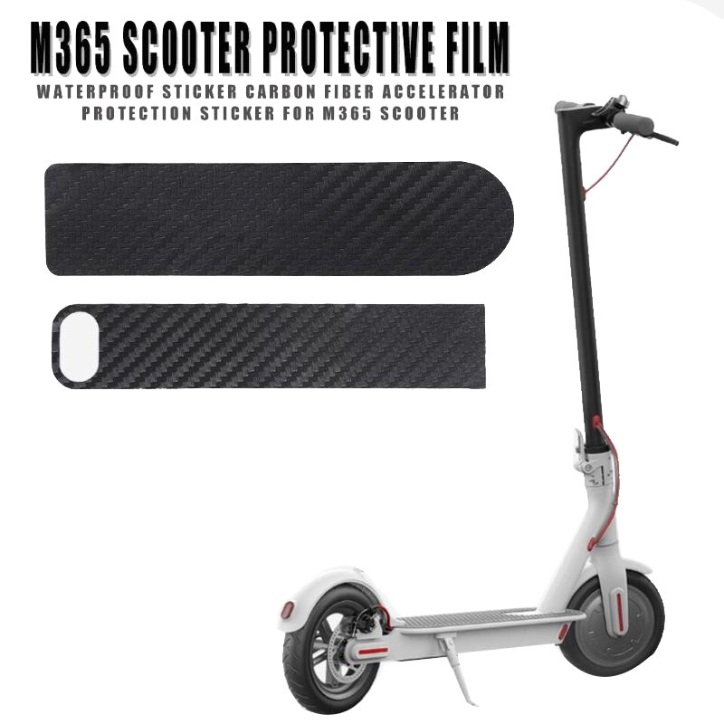 Elektrische Scooter Panel Koolstofvezel Waterdicht Anti-Slip Beschermende Film Gaspedaal Sticker Voor Xiaomi Mijia M365
